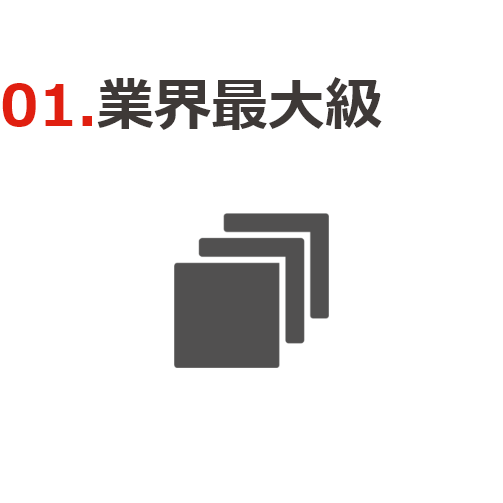 ①良質で豊富な商材